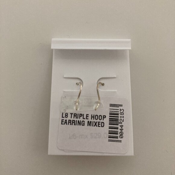 Mark Steel Triple Hoop Earrings, Sterling Silver & Gold-Filled, NWT, made in USA - Picture 4 of 6